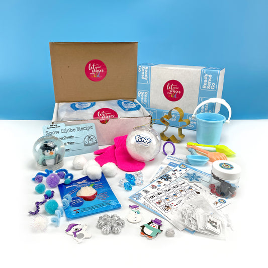 PRE BOX Winter Wonderland Sensory Box benefiting typically developing and Neurodiverse children.