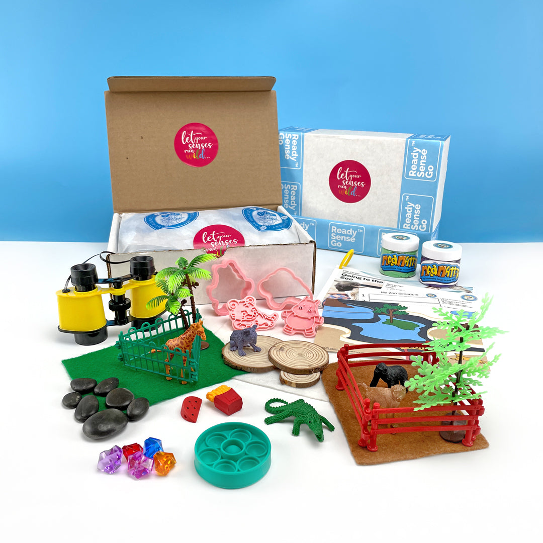 PRE BOX Zoo Sensory Box benefiting typically developing and Neurodiverse children.