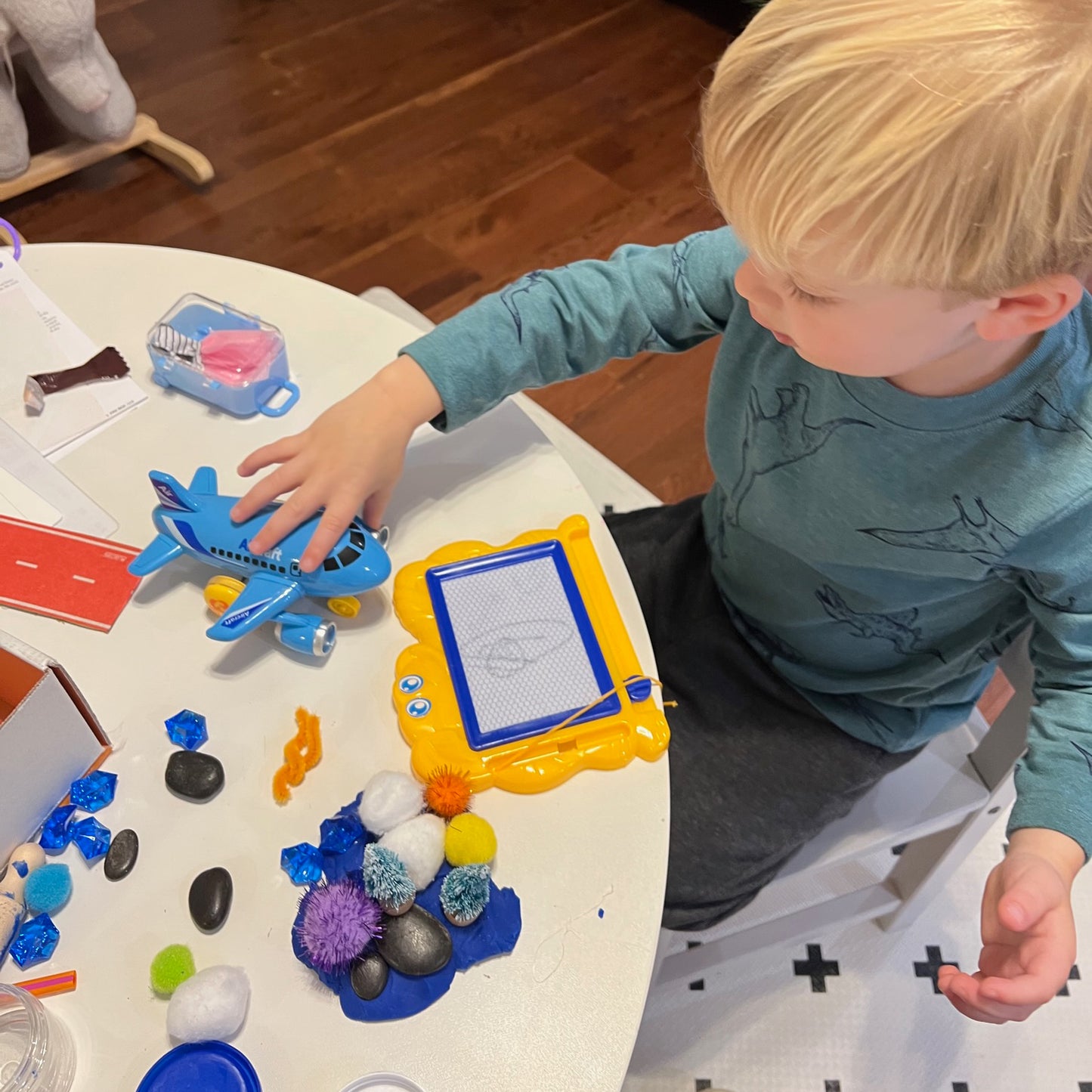 PRE BOX Airplane Sensory Box benefiting typically developing and Neurodiverse children.