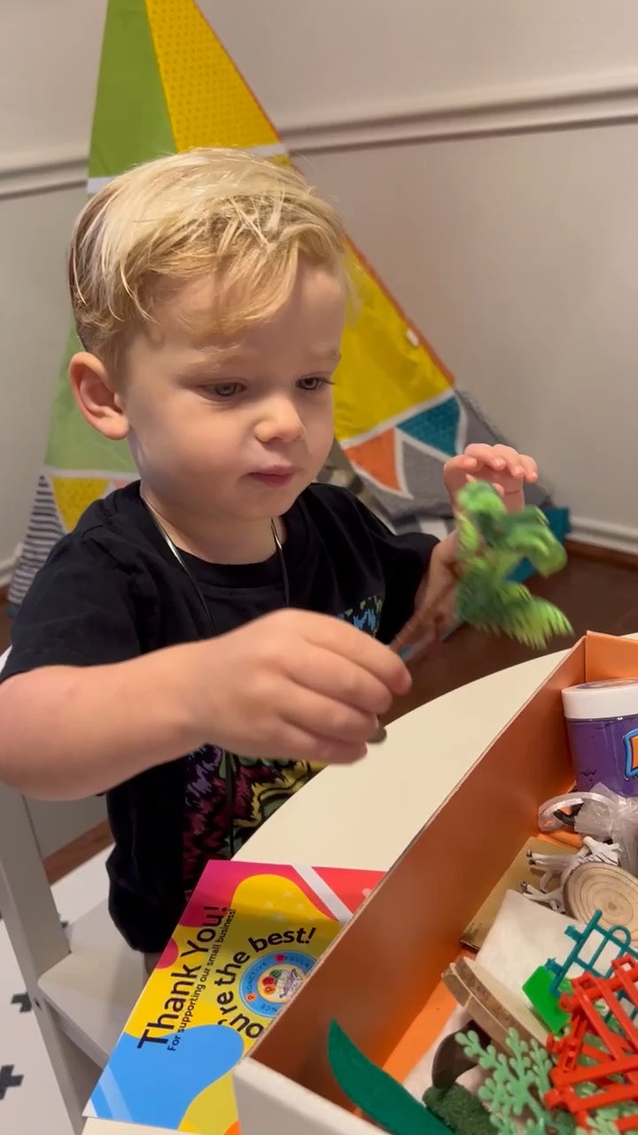 PRE BOX Zoo Sensory Box benefiting typically developing and Neurodiverse children.