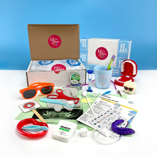 PRE BOX Dentist Sensory Box benefiting typically developing and Neurodiverse children.