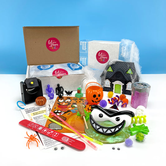 PRE BOX Halloween Sensory Box benefiting typically developing and Neurodiverse children.