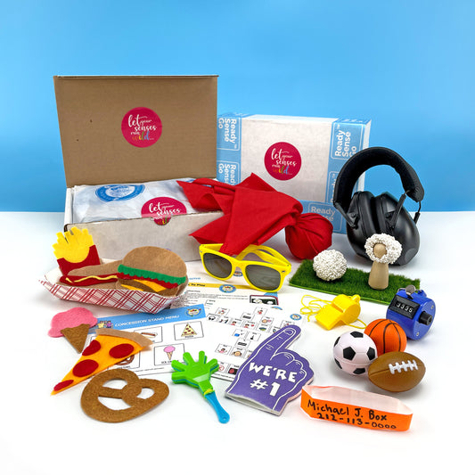 PRE BOX Sports Sensory Box benefiting typically developing and Neurodiverse children.