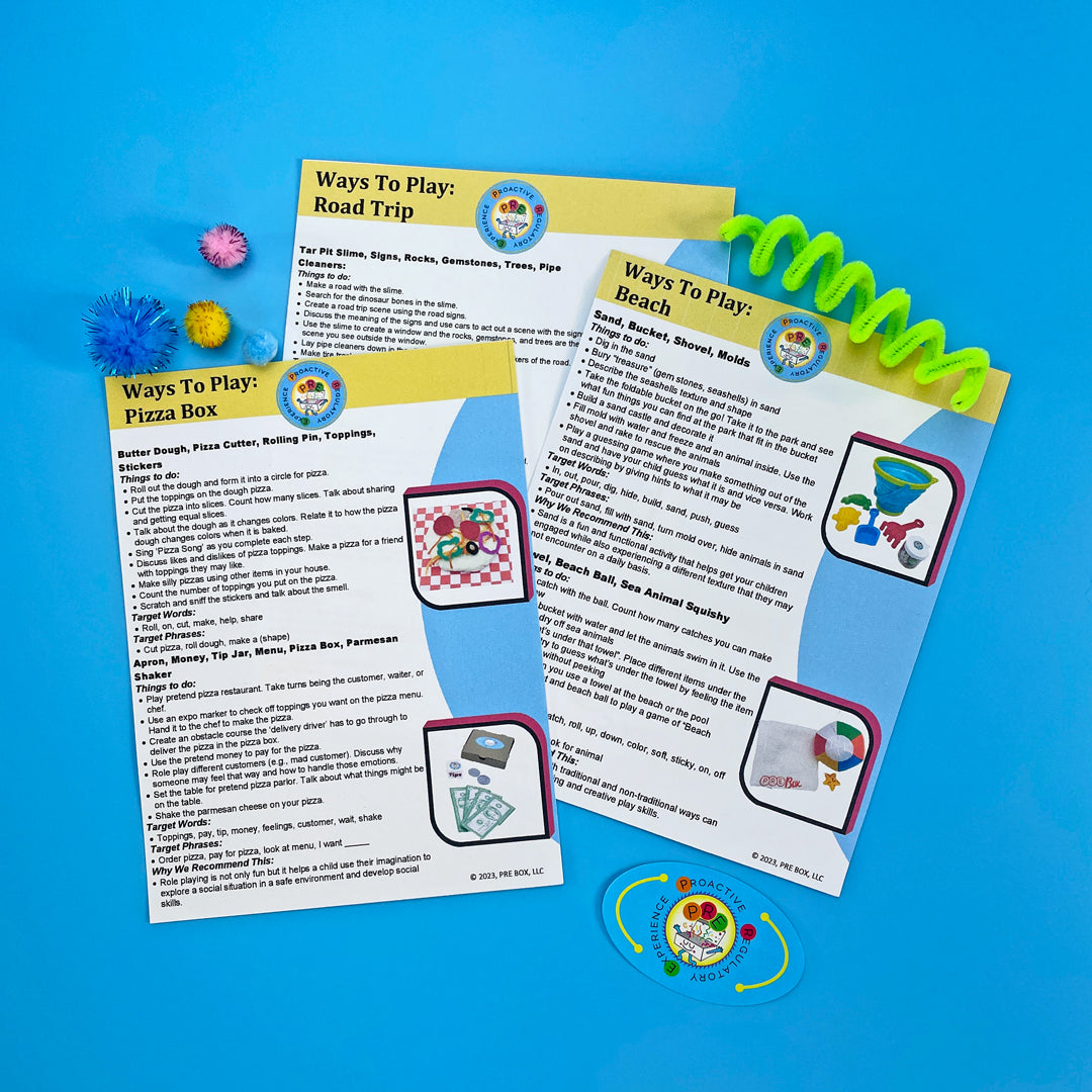 PRE BOX | Ways to Play Parent Handouts